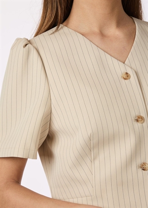 Jules pinstriped bluse Sand Neo Noir 